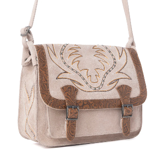 Amberwood Suede Leather Boot Embroidered Leather Bag Variant Combo