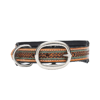 Trusted Amigo Hand-tooled Dog Collar Multicolor