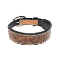 Trusted Amigo Hand-tooled Dog Collar Multicolor