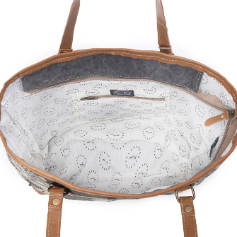 Bison Ridge Hair-On Hide Tote Bag