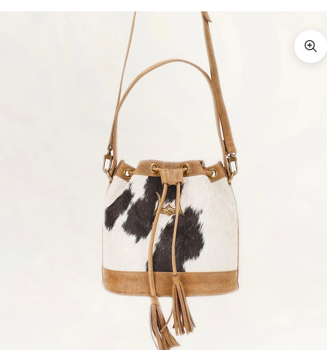 Loyal West Bucket Bag In Cowhide And Calfskin