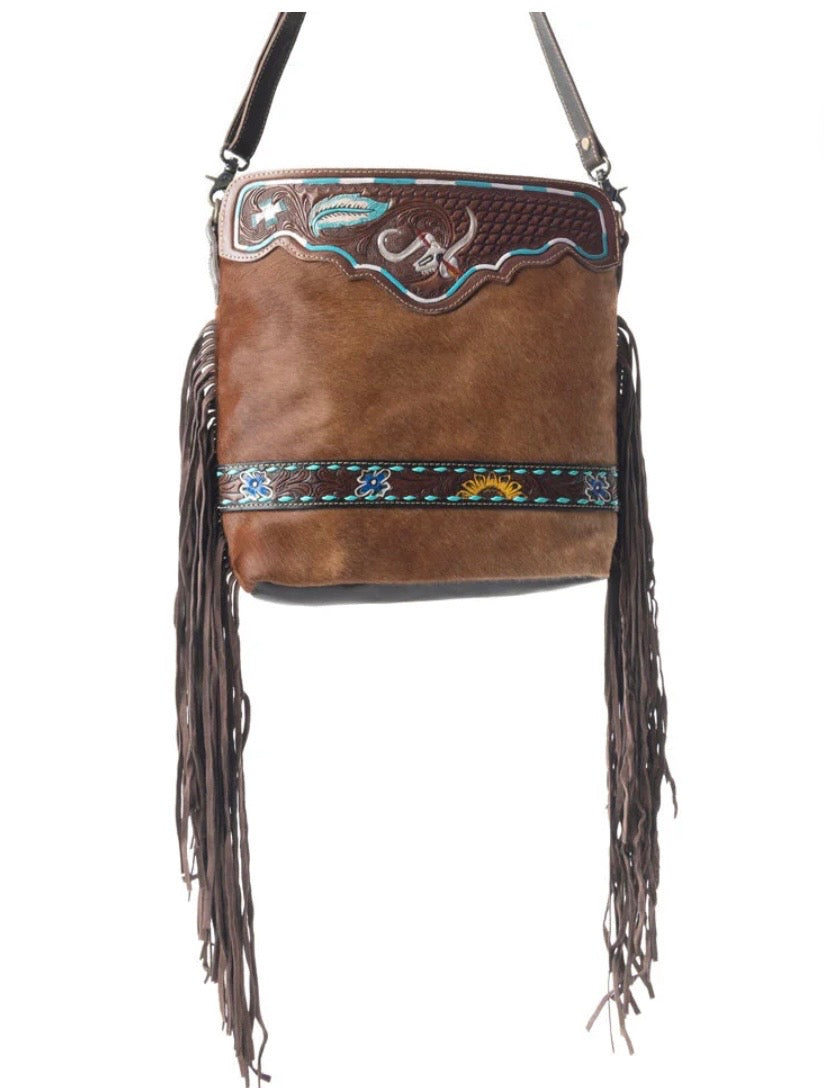 Russet Statement Hand-Tooled Bag