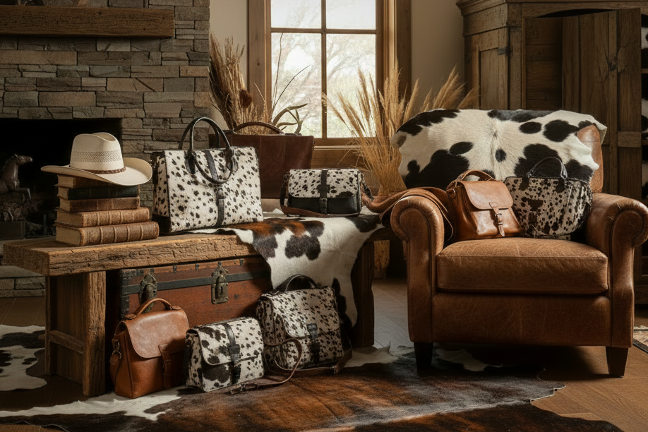 Dirty Hides Cowhide Bags Banner